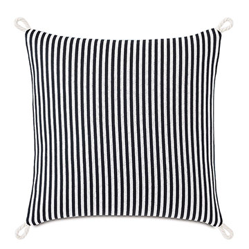 Villa Cord Knot Decorative Pillow in Black