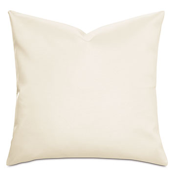 Klein Vegan Leather Decorative Pillow in Shell