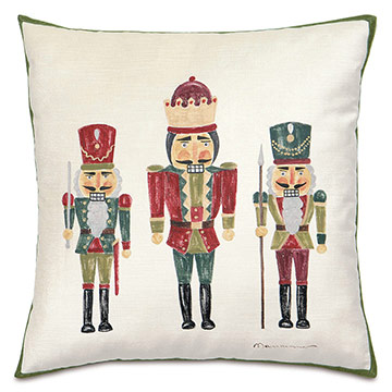 Nutcracker Handpainted Decorative Pillow