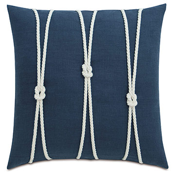 Isle Yacht Knots Decorative Pillow in Indigo