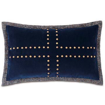 Plush Navy With Nailheads