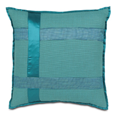 Azzurro: Vittoria Aqua Collage Decorative Pillow