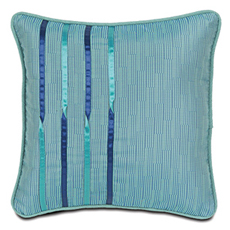 Azzurro: Marsala Ocean With Ribbons Pillow