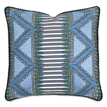 CORONA DEL MAR EMBROIDERED DECORATIVE PILLOW