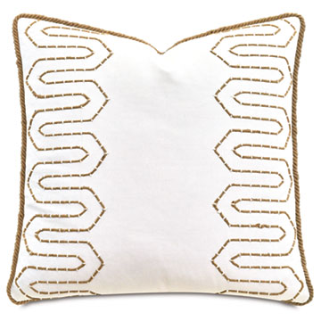 OJAI HAND EMBROIDERED DECORATIVE PILLOW