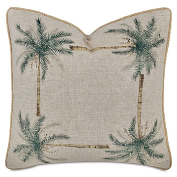ST. LUCIA PALM TREE DECORATIVE PILLOW