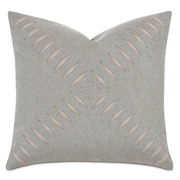 Park City Faux Leather Decorative Pillow