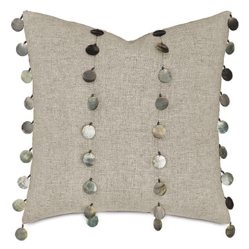 ST. LUCIA CAPIZ SHELL DECORATIVE PILLOW