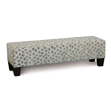 Ocelot Upholstered Bench in Silver