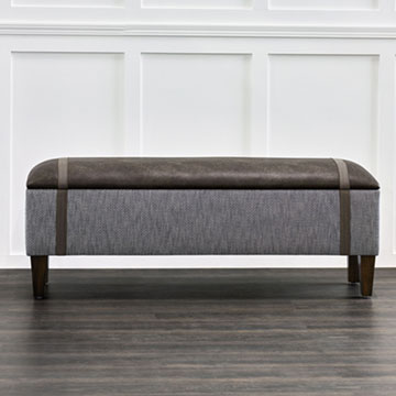 RIVER FAUX LEATHER BENCH
