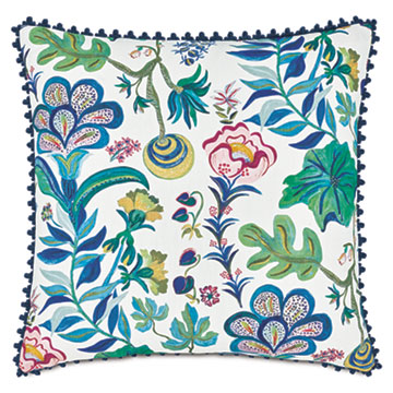 BOCA RATON JACOBEAN DECORATIVE PILLOW