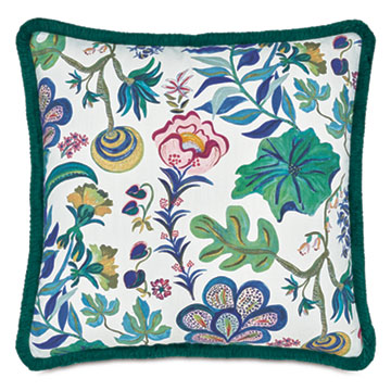 BOCA RATON FLORAL DECORATIVE PILLOW