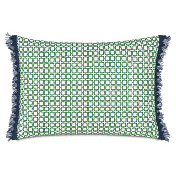 BOCA RATON EMBROIDERED DECORATIVE PILLOW