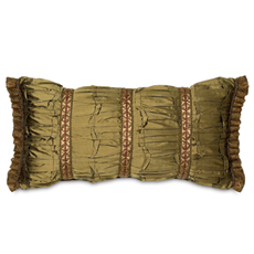 Shirah Antique Ruched Bolster