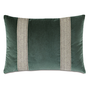 Echo Trim Applique Decorative Pillow