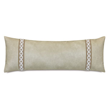 EVELINA FAUX LEATHER DECORATIVE PILLOW