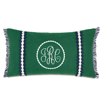 BOCA RATON MONOGRAM DECORATIVE PILLOW