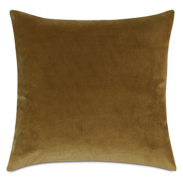 Plush Velvet Decorative Pillow In Citrine