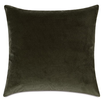 Uma Velvet Decorative Pillow In Olive