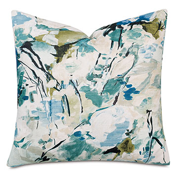 Capella Abstract Decorative Pillow In Teal