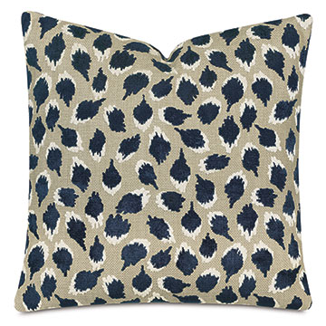 Ocelot Decorative Pillow In Navy