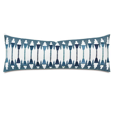 Amani Fil Coupe Decorative Pillow In Teal