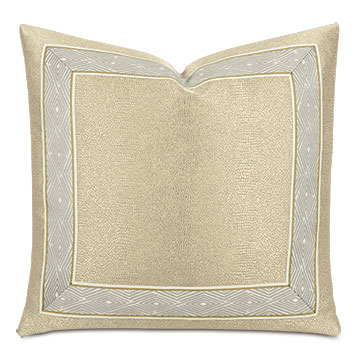 Dunaway Diamond Border Decorative Pillow in Fawn