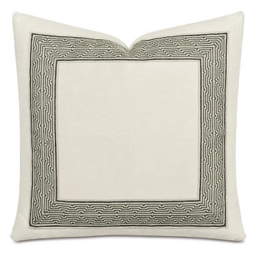 Valmont Geometric Border Decorative Pillow