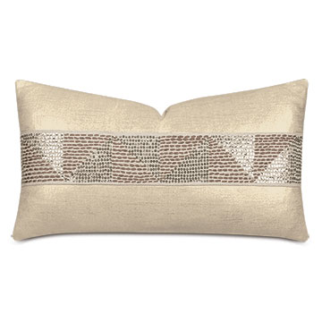 Dax Sequined Tape Decorative Pillow in Gold