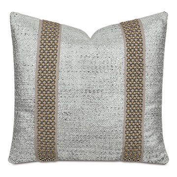 Hebrides Beaded Border Decorative Pillow