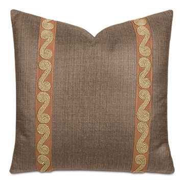 Salazar Jute Twist Decorative Pillow in Mocha