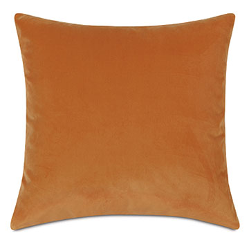 Uma Velvet Decorative Pillow in Tangerine