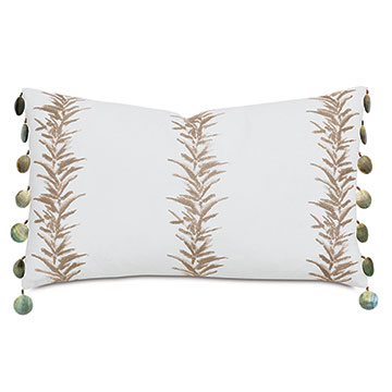 Casa Guava Beaded Trim Decorative Pillow