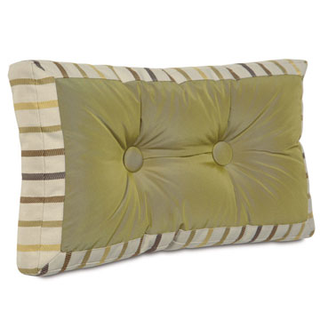 Freda Chartreuse Mitered & Tufted
