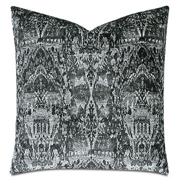 Chaucer Velvet Decorative Pillow in Steel