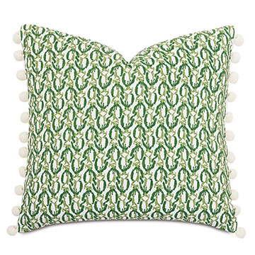 Meyer Ball Trim Decorative Pillow