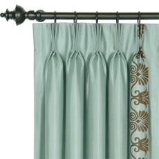 Anthemion Ocean/Brown Curtain Panel