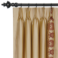 Anthemion Gold/Shiraz Curtain Panel