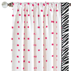 Shay Fuschia Curtain Panel Left