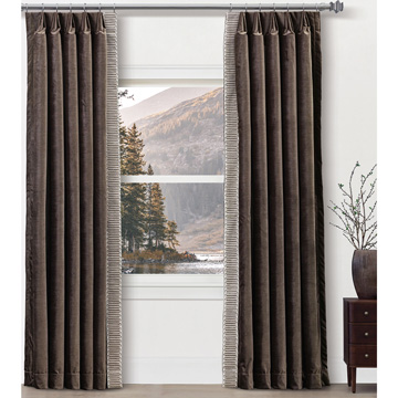 LAETITIA VELVET CURTAIN PANEL LEFT