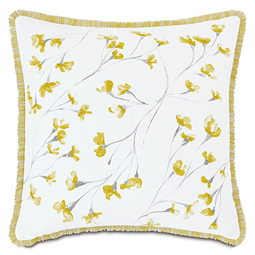 Clementine Handpainted Decorative Pillow