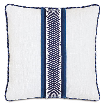 COCOBAY RAFFIA TRIM DECORATIVE PILLOW