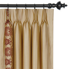 Anthemion Gold/Shiraz Curtain Panel