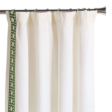 Baldwin White Curtain Panel Right