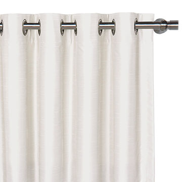 Edris Faux Silk Curtain Panel in White