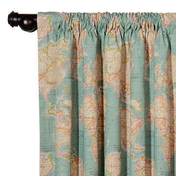 Monde Ocean Curtain Panel