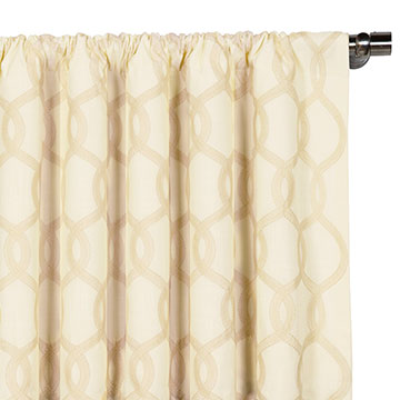 Gresham Embroidered Curtain Panel in Cream