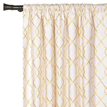 Terrace Canary Curtain Panel