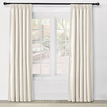 ATHENA EMBROIDERED CURTAIN PANEL IN CREAM