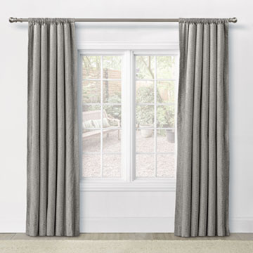 ATHENA EMBROIDERED CURTAIN PANEL IN GRAY